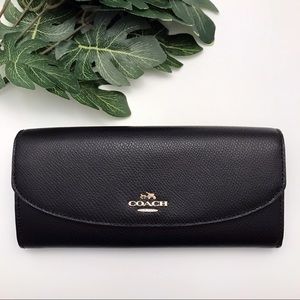 COACH Crossgrain Leather Pop Slim Envelope Wallet